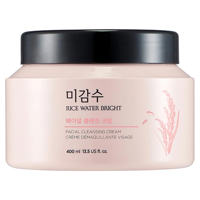 THE FACE SHOP Crème Nettoyante Éclaircissante à l'Eau de Riz 400ml 400ml black