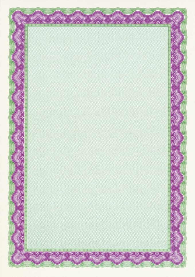 Decadry - Certificaat / Diplomapapier A4 Turquoise Paars - 25 vel