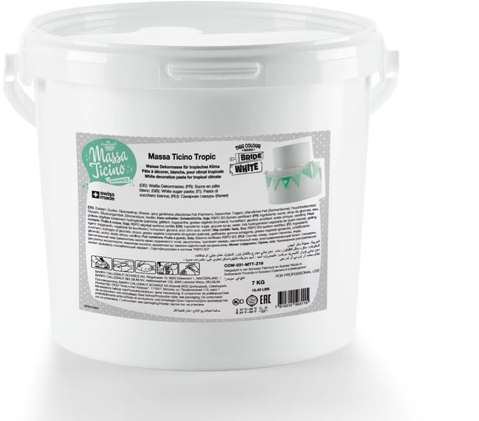 Massa Ticino Tropic Fondant Wit 7kg