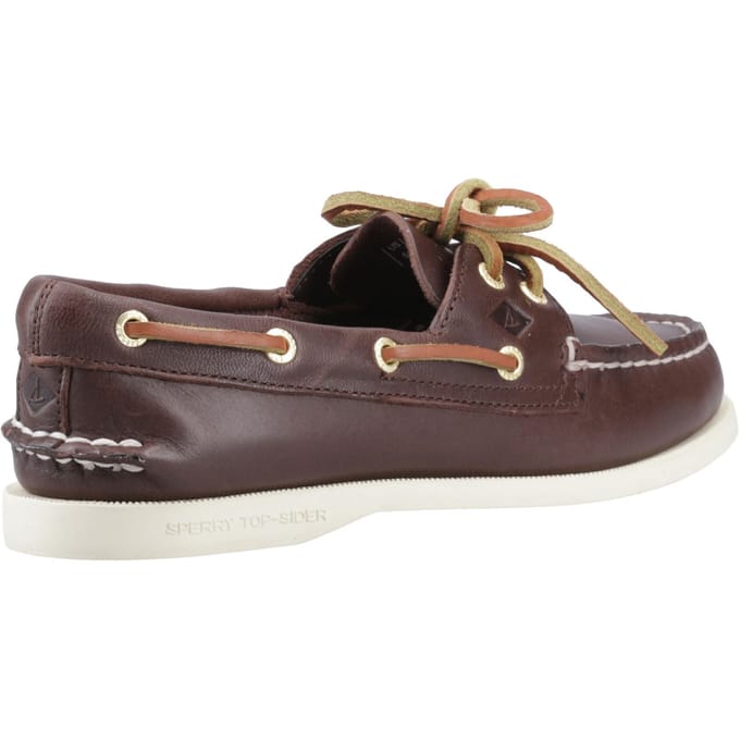 Sperry Authentieke 2 Eye Leren Dames Bruine Standaard Boootschoenen