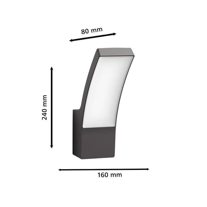 Philips LED Splay 8720169263796 LED-buitenlamp (wand) LED LED 3.8 W Antraciet