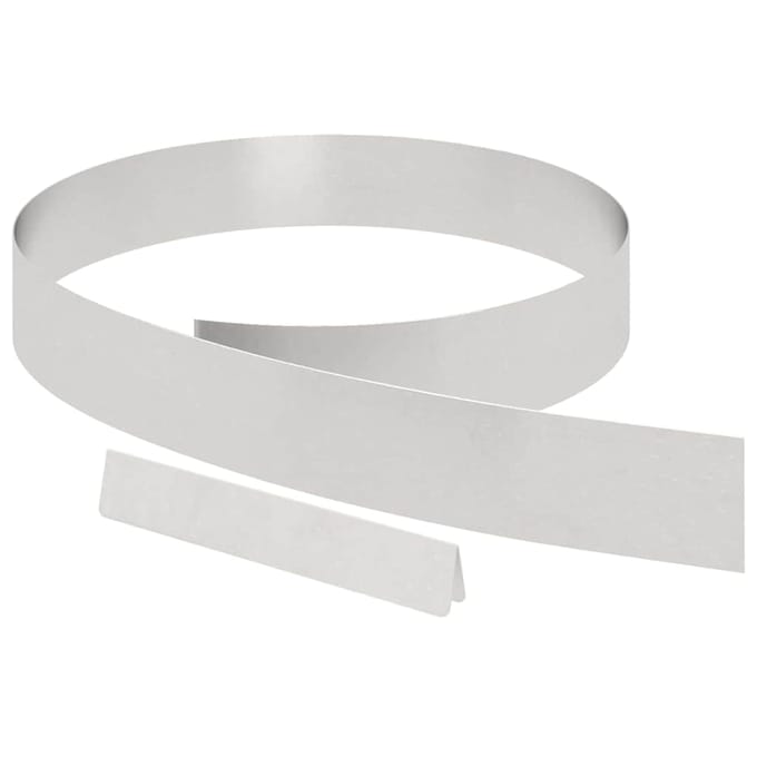 vidaXL - Grasafscherming - 450 - x - 10 - cm - Roestvrij - staal - Zilver