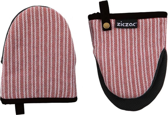 ZICZAC - Gripper VENTON - SET/2 - Polykatoen - Hittebestendig - Neopreen - ophanglus - 14x18 cm - Rood