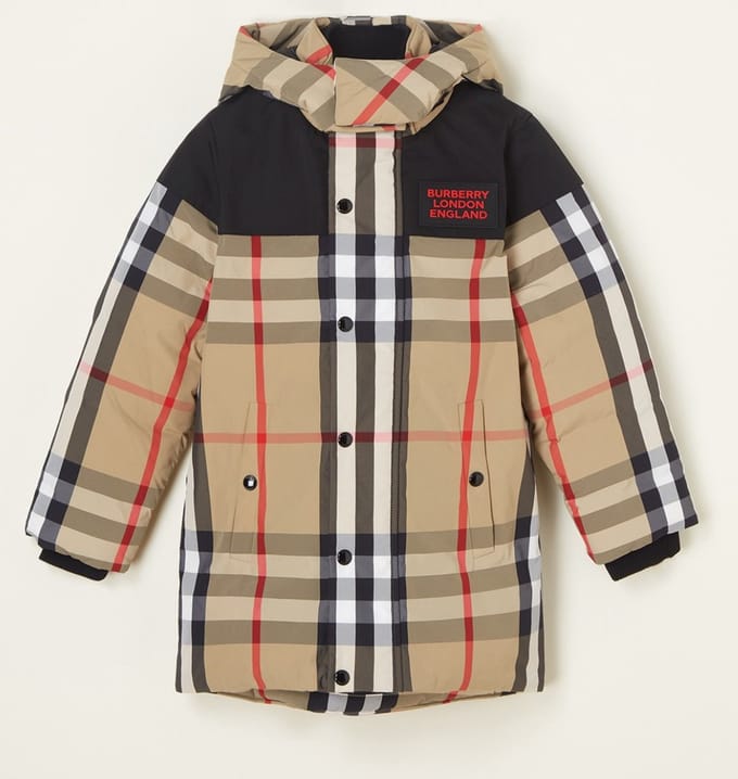 BURBERRY Chrissy gewatteerde jas met donsvulling en afneembare capuchon - Maat 152