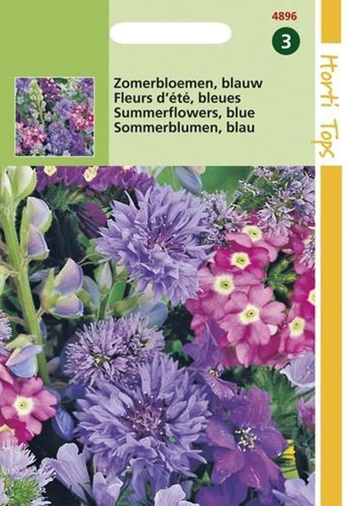 2 stuks HT Zomerbloemen blauwe tinten zaden