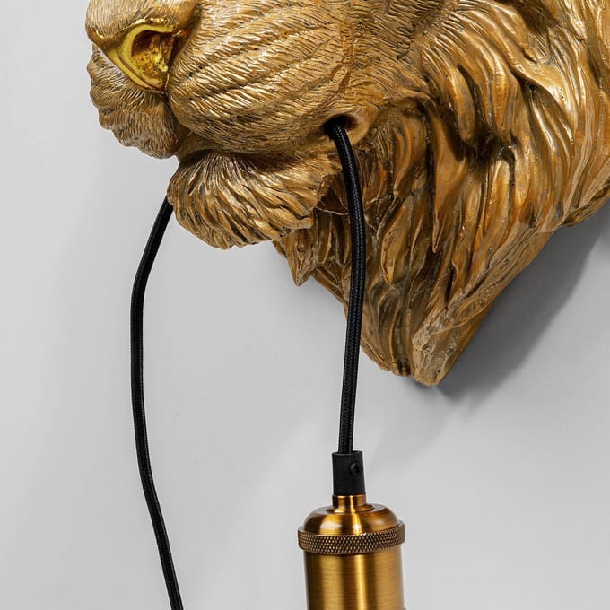 Karé Design - Wandlamp - Dierenlamp Gouden Tijger