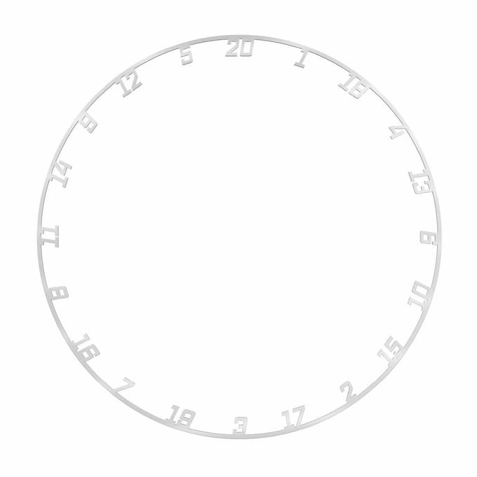 KOTO White Numberring - Cijferring Dartbord