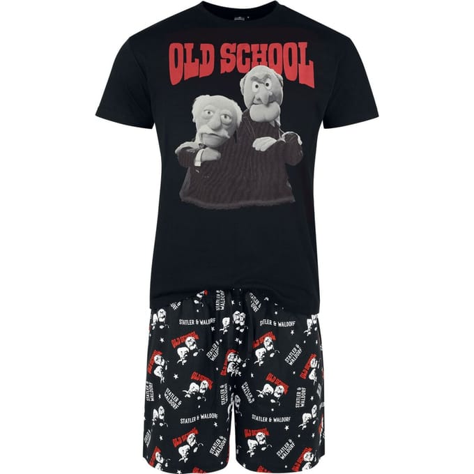 Die Muppets Pyjama - Old School - M tot 3XL - voor Mannen - zwart
