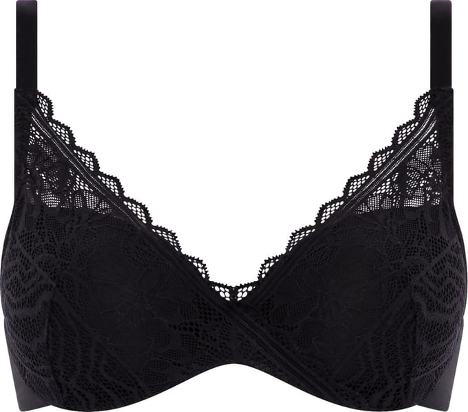 Chantelle - Floral Touch - Bedekkende memory bh - Soft Feel - ZWART