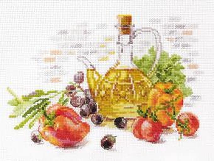 Borduurpakket Stilleven - Mediteraans - Alisa