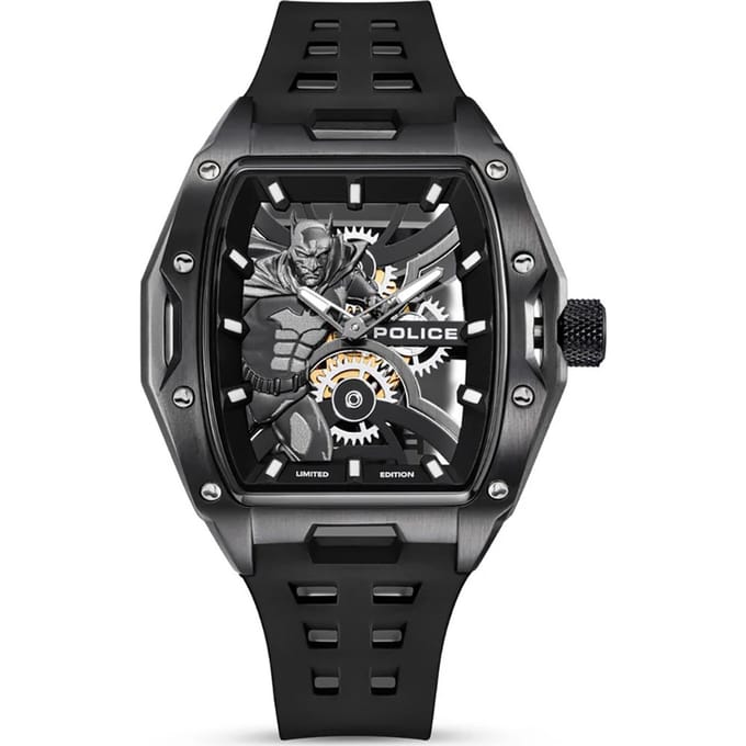 Police Batman 44.5mm 5atm Quartz Analogical Horloge Zilver Man