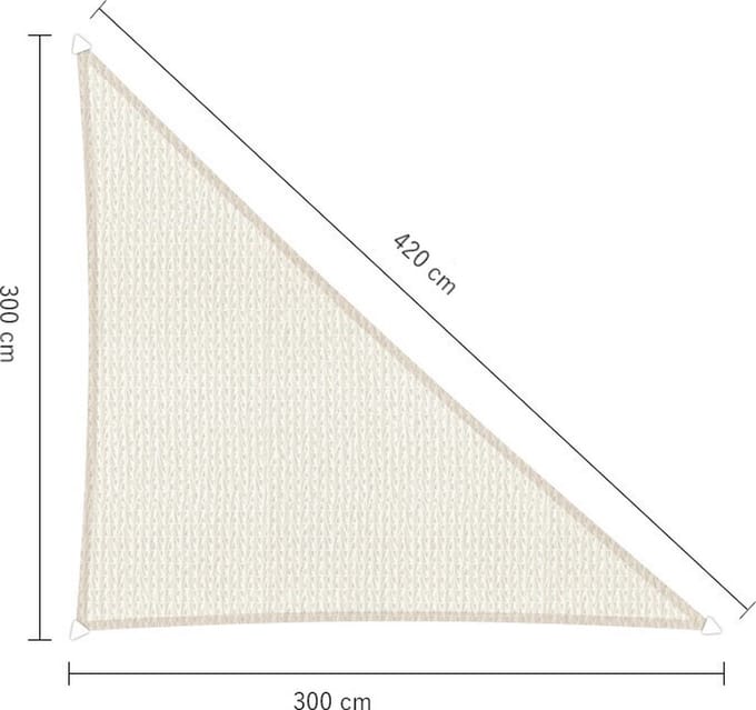 Sunfighters 90 graden Driehoek 3x3x4,2 Wit