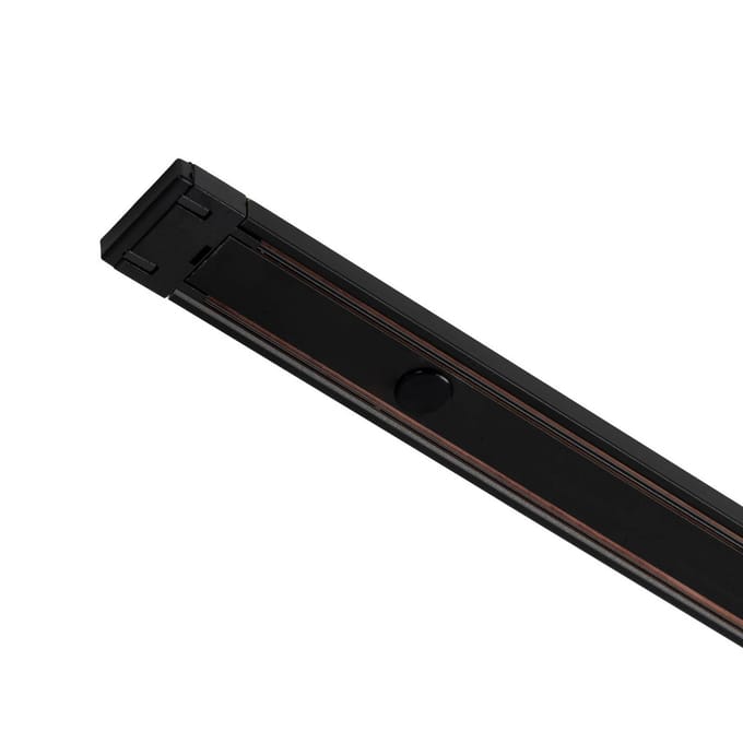 Lindby stroomrail Lumaro, zwart, aluminium, lengte 53 cm