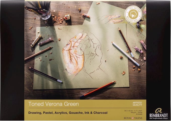 Tekenpapier - Verona Green - A3 - 180 grams - Rembrandt