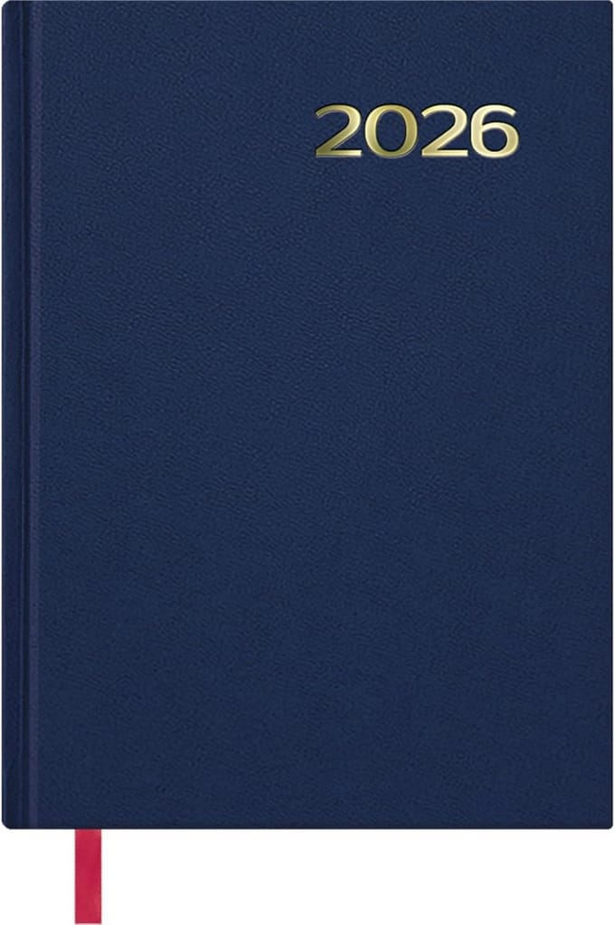 Kalender 2026 - Dagplanner - Afspraken Plannen - Dag per pagina - A5 formaat - Blauw