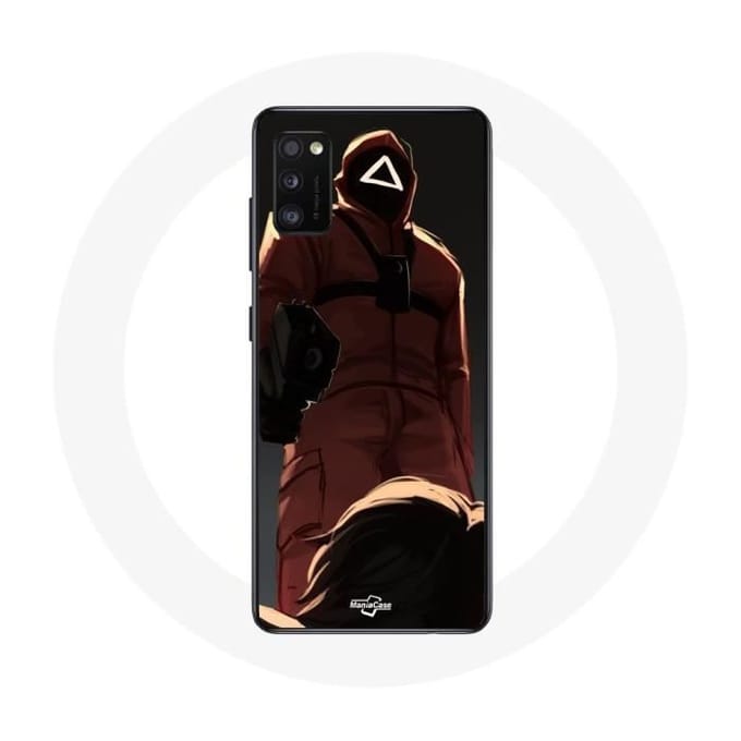 Coque pour samsung galaxy S20 plus Squid Game Soldat Rouge avec Masque Triangle