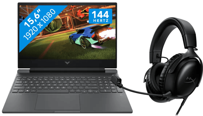 HP VICTUS 15-fa2975nd + HyperX Cloud III Wired Gaming Headset