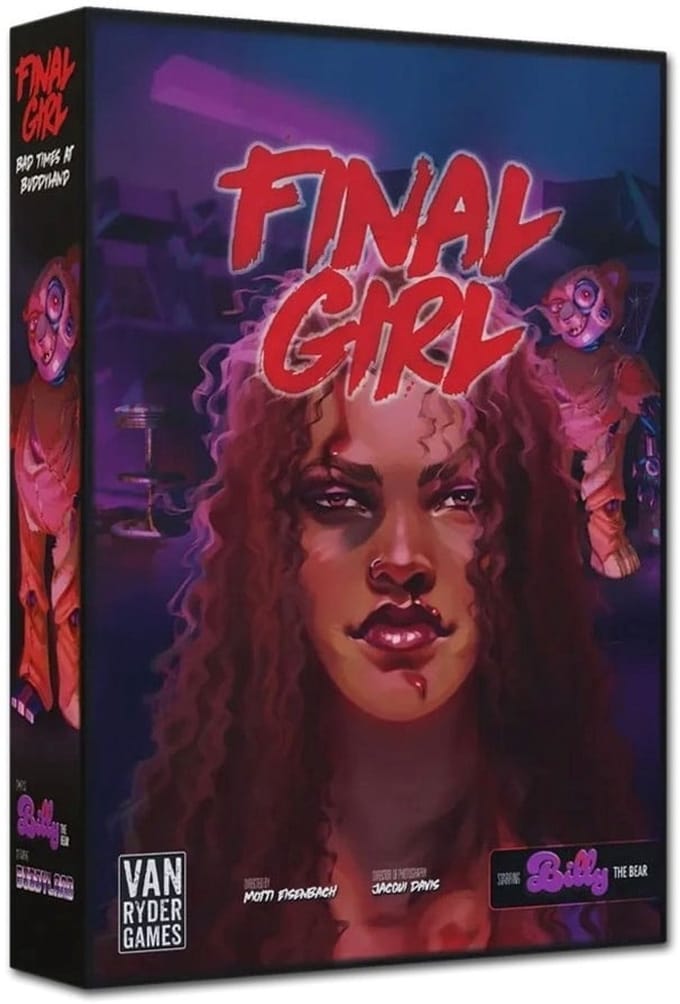 Asmodee bordspel Final Girl Bad Times at Buddyland horror spel 2-6 spelers.