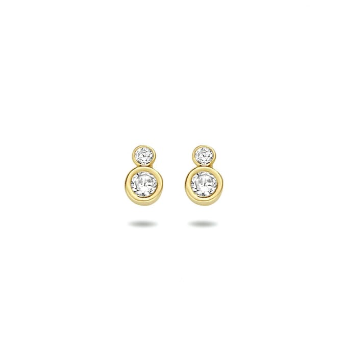 14K Geelgouden oorknoppen zirkonia - 4028183