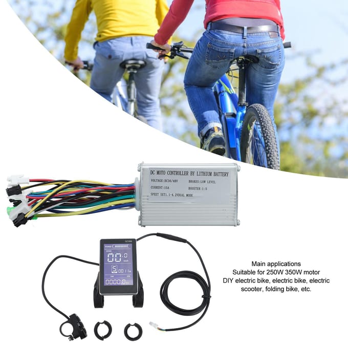 36V 48V 250W 350W Elektrische Fiets Motor Controller Elektrische Fiets Scooter Controller GD06 Display white
