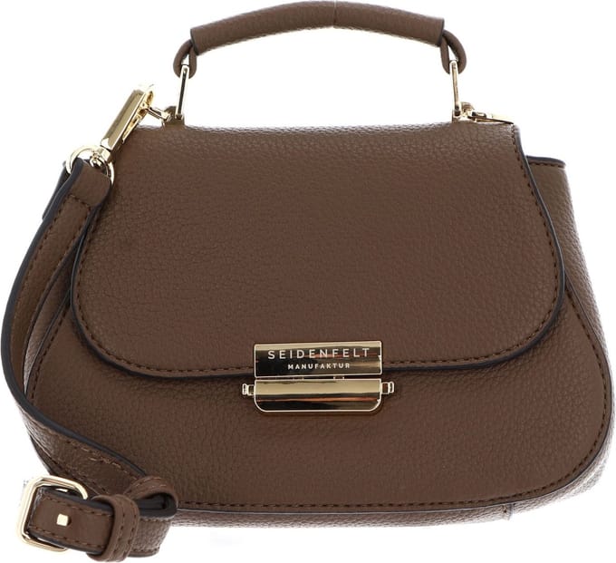 SEIDENFELT MANUFAKTUR Handtas Schoudertas Bjuv Small Handbag Olive / Gold Bruine