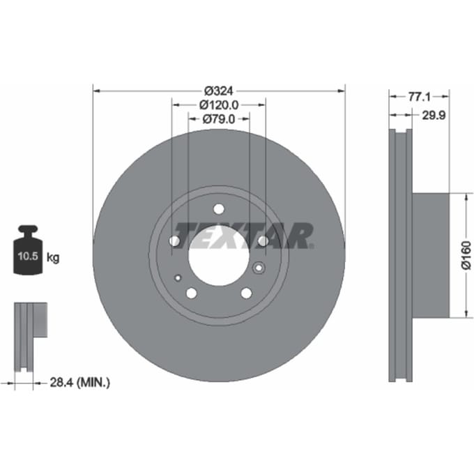 Remschijf TEXTAR 92058300