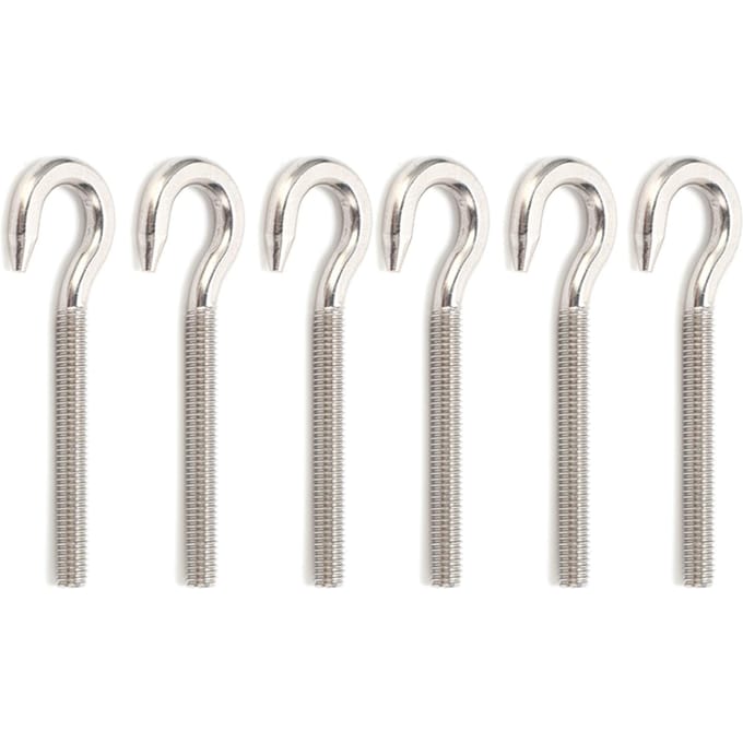 10 stuks oogschroef 304 roestvrij staal open bout haak oogje schroefdraad schroeven hardware