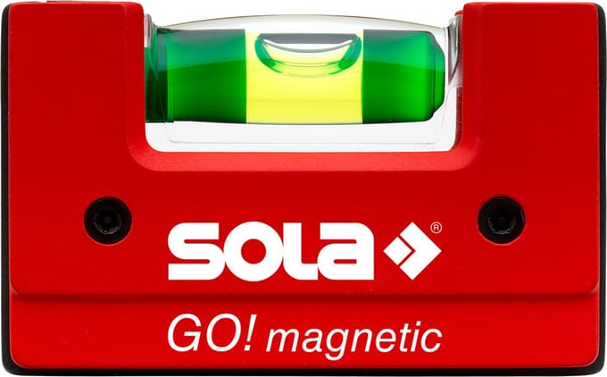 Sola GO Magnetic mini waterpas – 01621101 - Tot 0.25 m - rood