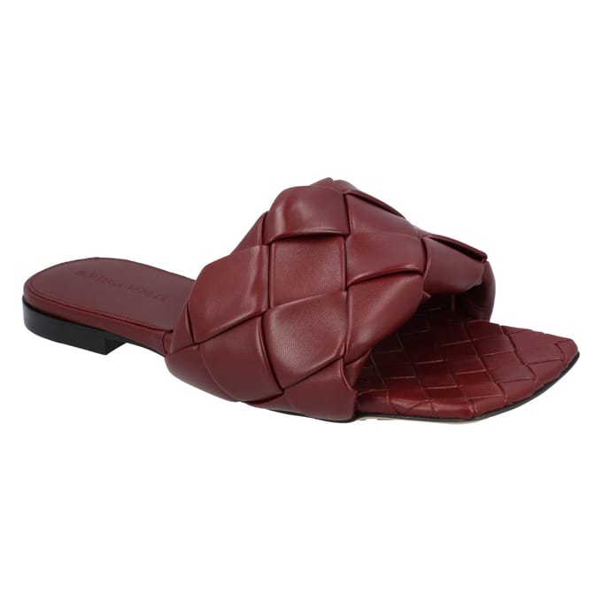 Bottega Veneta Lido Platte Sandalen rood