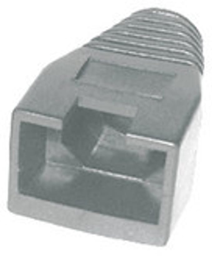 Netzwerkstecker cat.5 u. 6 Einführhilfe+Tülle grau