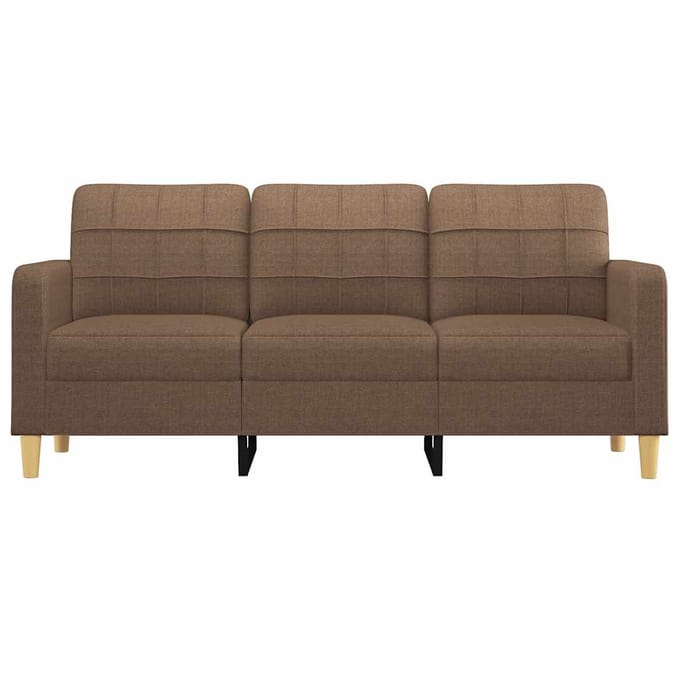 Vidaxl Bank 3-persoons, Bruin, 180 Cm, Bekleed met Stof