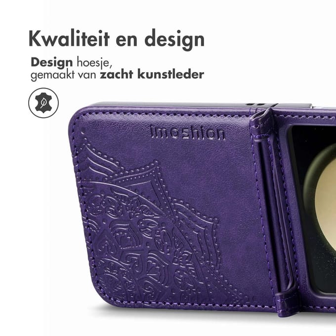 imoshion Mandala Bookcase voor de Samsung Galaxy Z Flip 5 - Paars