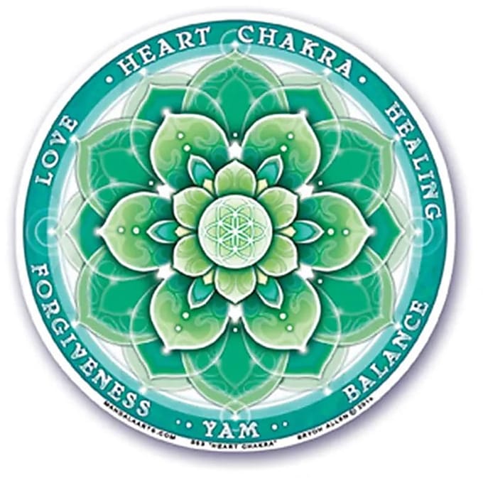 Raamsticker 4e chakra