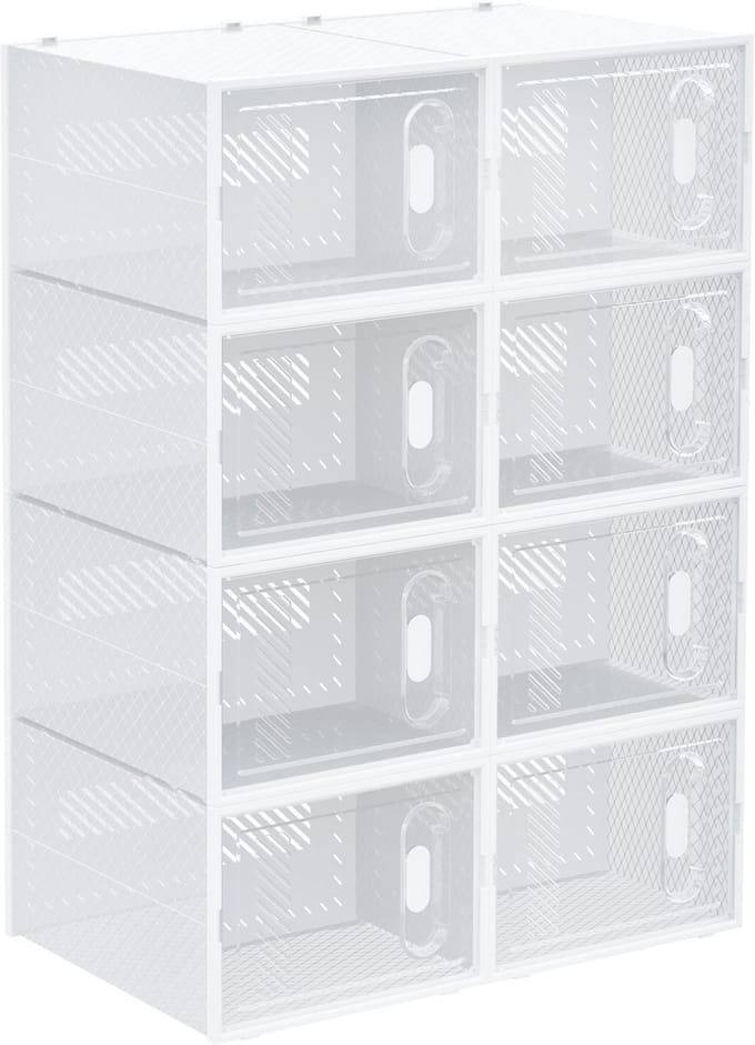 HOMCOM - DIY Schoenenkast - Kunststof - Transparant