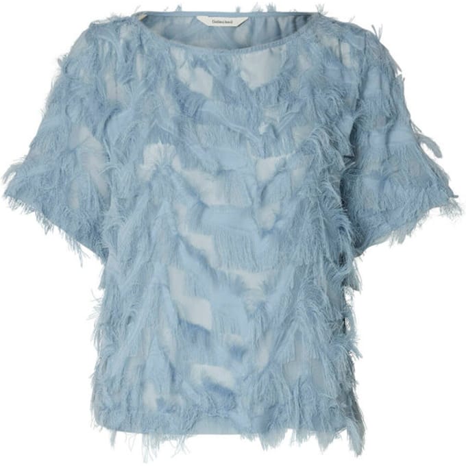 relaxed fit blouse met franjes model 'MYLINE'