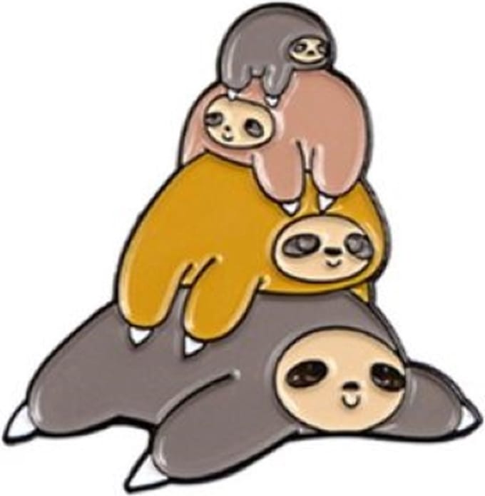 Pin Broche - enamel pin - kledingspeld - Sloth toren