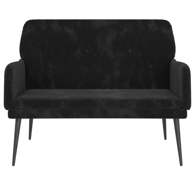vidaXL - Bankje - 108x79x79 - cm - fluweel - zwart