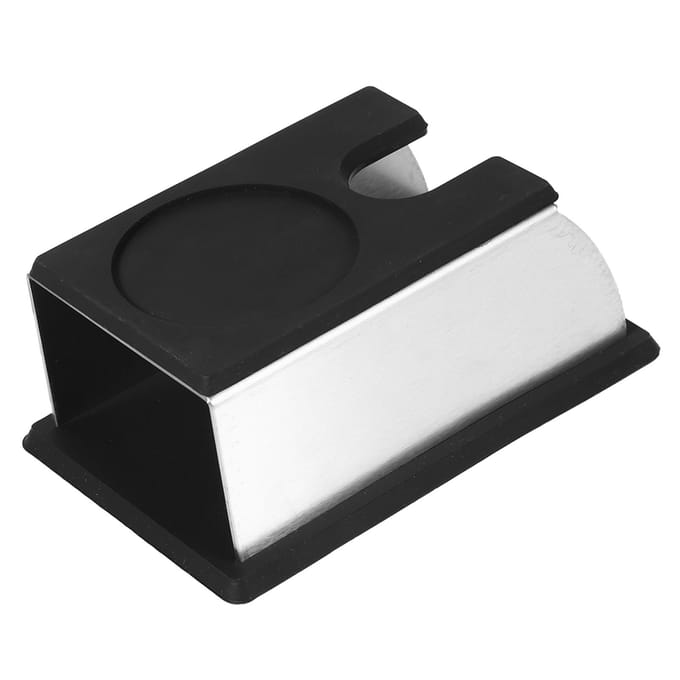 Support de Tampon à Café Support Rangement pour Poudre de Café Outil Rack Acier Inoxydable Silicone (Noir) white