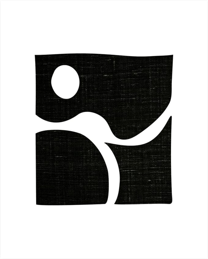 SIMPLE BLACK ART POSTER 25,5x35,5 CM
