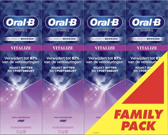 Oral-B Tandpasta 3D White Vitalizing Fresh - 4 x 75 ml