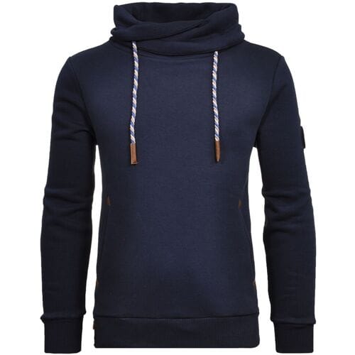 Ragman Trui Light Summer Sweat Maseltov Drawstring Collar Donker Blauw / male