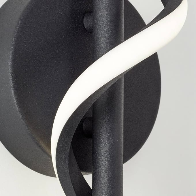 Brilliant lamp Eunice LED wandlamp zwart mat zwart 7,5 W LED geïntegreerd