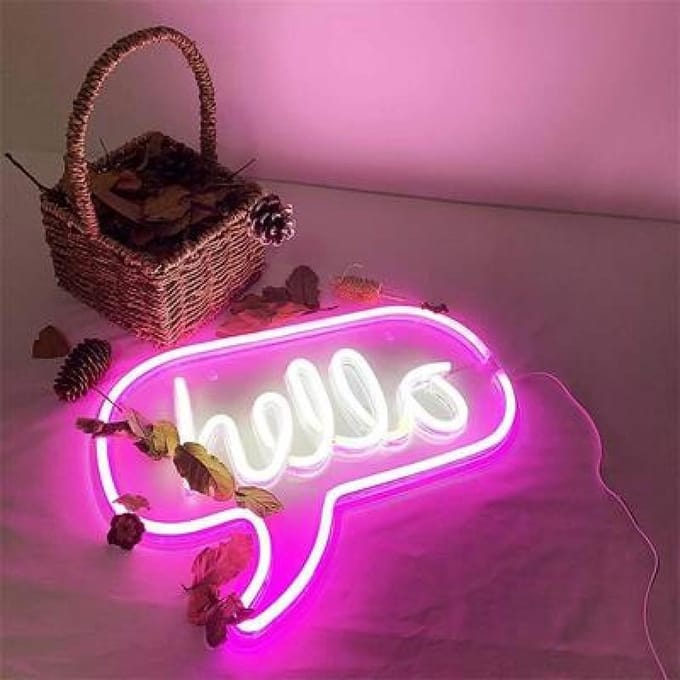 ‘Hello’ Neon Led Wandlamp - Neon verlichting - Sfeer verlichting