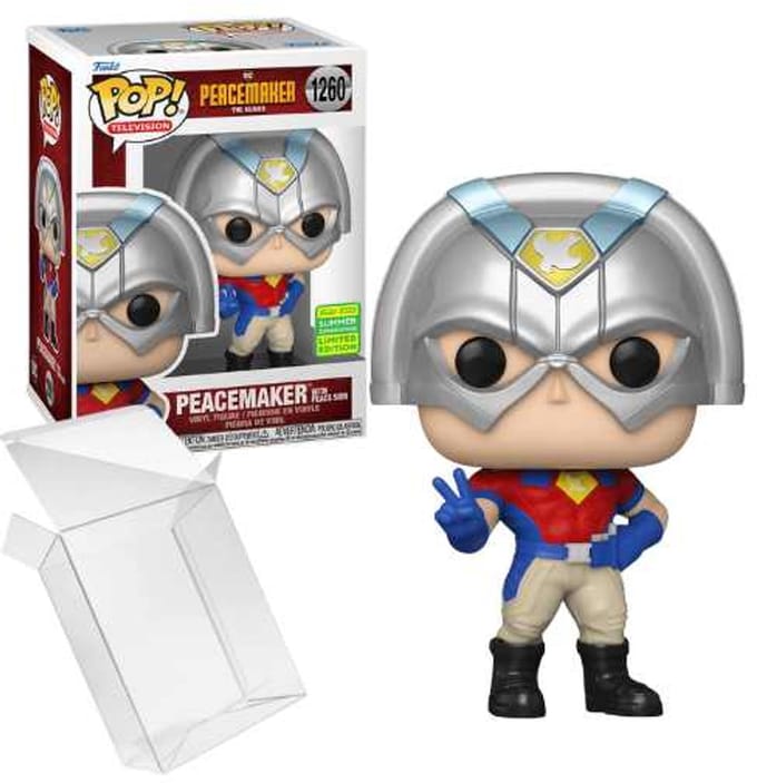Funko Pop! DC Peacemaker the Series - Peacemaker with Peace sign #1260 convention Exclusive