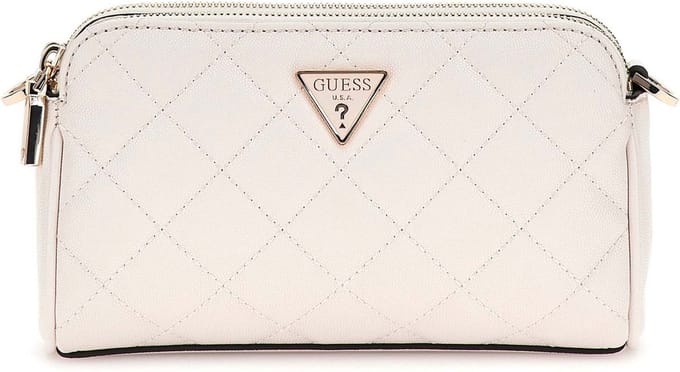 GUESS schoudertas Eco Carly Mini Status XBody Stone crème