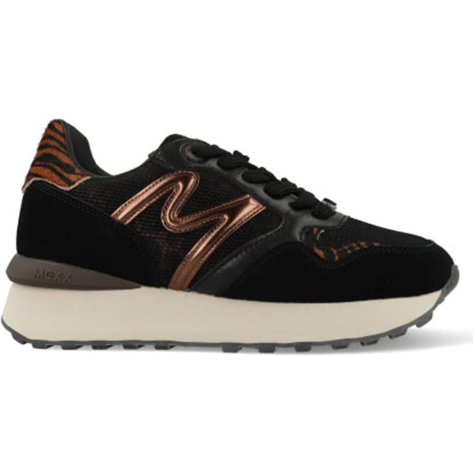 Mexx Sneaker Juju Humper Dierenprint Zwart Dames - Maat 40