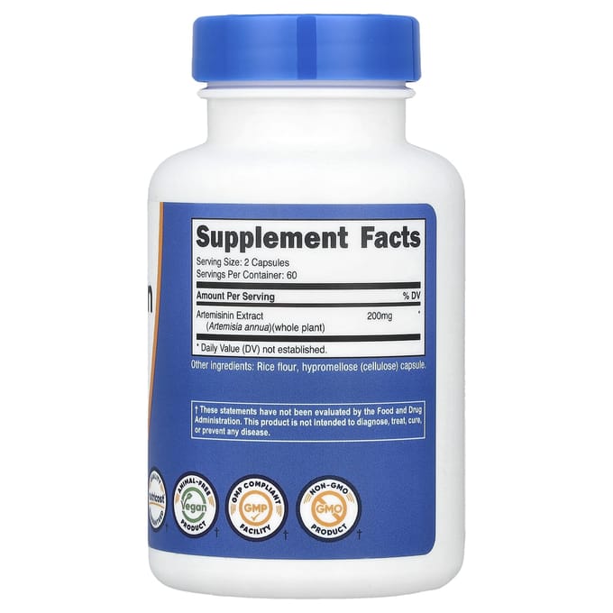 Artémisinine, 120 capsules (100 mg par capsule)