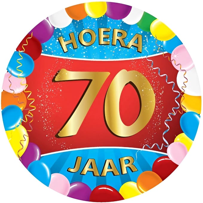 Bierviltjes 70 jaar - 25x stuks - multicolor - verjaardag/feest - feestartikelen