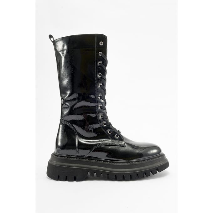 Piola Lakleren Veterlaars