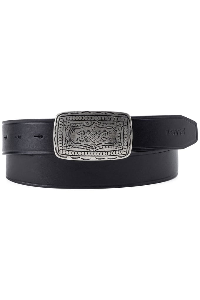 Levi's Western Plaque Belt In Black Größe: 110 | Gürtel Outlet | Herren | Schwarz